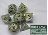 Chessex - Marmo - Set Di 7 Pezzi - Verde/Verde Scuro