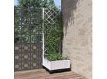 Maison Exclusive - Fioriera Da Giardino Con Graticcio Bianco 40X40X121,5 Cm Pp
