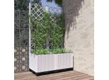 Maison Exclusive - Fioriera Da Giardino Con Graticcio Bianco 80X40X136 Cm Pp