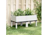Maison Exclusive - Fioriera Con Piedini Bianco 80X40X42 Cm Pp
