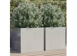 Maison Exclusive - 2 Vasi Da Fiori Argentati 49X47X46 Cm In Acciaio Inossidabile