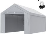 Tenda Per Garage Vevor, Parete Superiore + Laterale 3 X 6 M, Telo Per Garage, Impermeabile E Protetto Dai Raggi Uv, Facile Installazione Con Cinghie Di Tensione, Bianco (Telaio Non Incluso)