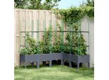 Maison Exclusive - Vaso Da Fiori Con Griglia Rampicante Blu-Grigio 160X120X142,5 Cm Pp