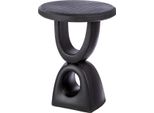 Casablanca Beistelltisch, Rund, "Preston"", Kunstharz, Schwarz, , H. 45 Cm, D. 34,5 Cm 52098"