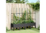 Maison Exclusive - Fioriera Con Griglia Rampicante Nera 160X40X142,5 Cm Pp