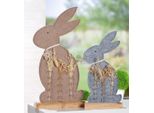 Gilde Standrelief, Hase, "Pastos"", Filz, Braun, Grau, Ve 6, 2 StüCk Wie Abgebildet,, L. 6 Cm, B. 20 Cm, H. 40 Cm 51935"