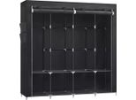 In And Outdoormatch Armadio Branson - Armadio Nero - Tessuti Pieghevoli - Organizzatore Di Armadi - Camera Da Letto - Appendiabiti - 45X170X167Cm Uitzoeken