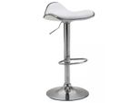 In And Outdoormatch Designer Bar Stool Herman - Set Di 1 - Ergonomico - Sgabello Da Bar O Da Mensa - Senza Schienale - Bianco - 60-80Cm