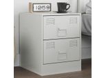 Maison Exclusive - Comodino Bianco 34,5X39X44 Cm Acciaio