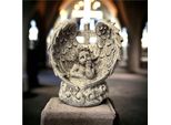 Eberin - Angelo Della Tomba Pensante - Un Tocco Di Pace E Di Conforto - Grazioso Angelo In Grigio Antico Per Il Cimitero - Altezza 9,5 Cm - Angelo Custode