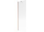 Mexen Next Paravento Da Bagno A 1 Anta 60 X 150 Cm, Righe, Rame Spazzolato - 895-060-000-00-09-65