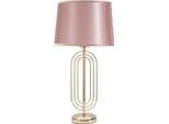 Mauro Ferretti Lampada Da Tavolo Krista E27 Ø 28X55 Cm Oro Rosa