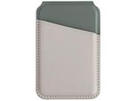 Uniq Lyden Ds Portafoglio Magnetico Rfidi Phone Stand Beige-Verde/Ivory-Lichen Verde