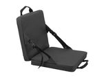 Cuscino Da Stadio, Sedia Pieghevole Con Schienale, Cuscino Imbottito, Per Stadio, Spiaggia, Campeggio, Picnic, Pesca, Nero