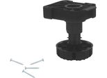 Gamba Per Mobili 100 Mm Regolabile In Altezza 90-118 Mm Plastica Nera