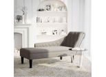Vidaxl Chaise Longue Con Cuscino E Bracciolo Destro In Tessuto Taupe
