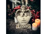 Eberin - Decorazione Tombale Angelo In Lutto Su Cuore - Un Silenzioso Guardiano Del Ricordo - Decorazione Tombale Per Il Cimitero - Angelo Tombale Con Frase Di Lutto