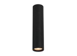 Spot A Soffitto Moderno Tubo Nero A Righe Rotondo 24 Cm Per Soggiorno Cucina 1Xgu10 10W Rilok Italux