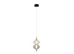 Lampada A Sospensione Decorativa Per Il Soggiorno Con Paralume Verticale In Vetro Colore Caldo Led 8W Testa Italux