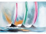Gilde Bild, Rechteckig, "SegeltöRn"", Bootmotiv, Leinwand, Blau, Ve 1, L. 3,5 Cm, B. 90 Cm, H. 60 Cm 38432"