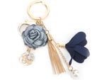 Portachiavi, Fiore Tassel Portachiavi, Borsa Ciondolo, Ciondolo Chiave In Lega Di Zinco, Perla Decorazione Portachiavi, Regalo Portachiavi