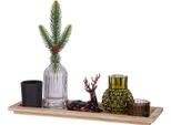 Gilde 7Tlg. Set, Deko-Ensemble, "Hirsch"", Metall, Braun, Anthrazitfarben, Naturfarben, Ve 3, L. 13 Cm, B. 36 Cm, H. 27 Cm 55695"