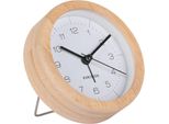 Sveglia Con Custodia In Bambù Neat, Ø 10 Cm, Bianco