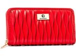 Rovicky | Portafoglio Rosso Increspato, Da Donna, Con Zip, Rosso, 19X10 Cm