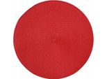Tovaglietta Rotonda In Paglia 38Cm Rossa, Decorativa