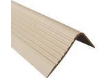 Quest Binario Per Scale 70X40 Mm, 1,5 M Rgpd Pvc, Bordo Antiscivolo Per Scale, Profilo Per Scale, Protezione Per Scale, Beige