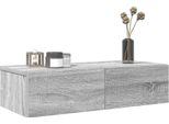 Maison Exclusive - Scaffale A Muro Con Cassetti Grigio Sonoma 60X26,5X15Cm Materiale Ligneo