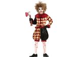 Costume Di Halloween Da Clown Spaventoso Costume Da Clown Con Ascia Bambini Horror Clown Joker Oscuro Circo Figura Rosso Nero Stile Arlecchino Spaventoso Male, Taglia: 140/146 Colore: Grigio