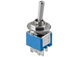 Goobay 10015 Interruttore A Levetta Subminiatura - 2X Um, 6 Pin, Custodia Blu