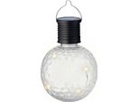 Luce Solare Da Giardino Lampadina Led A Globo 8X11Cm Plastica Bianco Caldo