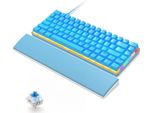 Tastiera Meccanica Da Gioco Con 82 Tasti Retroilluminazione Arcobaleno Anti-Ghosting Tastiera Dal Design Ergonomico, Comodo Poggiapolsi In Memory Foam