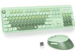Combinazione Di Tastiera E Mouse, Tastiera Retrò Per Macchina Da Scrivere, Tastiera Rotonda A 2,4 Ghz Con Tastierino Numerico, Tastiera Ergonomica A 104 Tasti