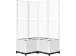 Vidaxl Fioriera Con Traliccio Bianco 80X80X136 Cm Pp