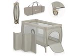 Lionelo Stefi Plus 2-In-1 Lettino Da Viaggio E Box Fino A 15 Kg, Lettino Per Bambini, Lettino Da Viaggio Con Materasso, Ingresso Laterale Con Cerniera - Beige