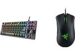 Tastiera Con Design Tkl Gxt 833 Thado - Tastiera Illuminata Con Layout Qwertz Tedesco E Razer Deathadder Essential - Mouse Da Gioco Essenziale