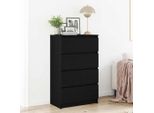 Maison Exclusive - Credenza Effetto Rovere Nero 60X35X98,5 Cm Materiale Ligneo
