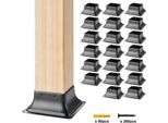 20 Pezzi 101,6 X 101,6 Staffe Di Base Per Pali, Robuste, Per Ancoraggi In Legno Standard