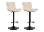 CLP 2Er Set Barhocker Linus Kunstleder Farbe:Creme;Material:Kunstleder