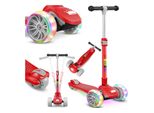 Kidiz® Roller Kinder Scooter X-Pro2 Dreiradscooter Mit Pu Led Leuchtenden RäDer Kinderroller Faltbar Tret-Roller HöHenverstellbarer Cityroller Kinderscooter FüR Jungen MäDchen 3-12 Jahre
