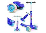 Kidiz® Roller Kinder Scooter X-Pro2 Dreiradscooter Mit Pu Led Leuchtenden RäDer Kinderroller Faltbar Tret-Roller HöHenverstellbarer Cityroller Kinderscooter FüR Jungen MäDchen 3-12 Jahre