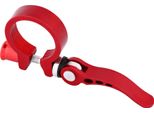 Morsetto Per Sella A Sgancio Rapido 31,8/34,9 Mm Rosso, Alluminio Per Mountain Bike E Bicicletta, Lucido