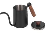 600Ml 20Oz Pour Over Coffee Kettle Pour Over Kettle Gooseneck Spout Coffee Tea Pot Con Manico In Legno Nero