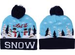 Natale Lavorato A Maglia Morbido Caldo Cappello Invernale Luce Cappello Per Bambini Adulti Festival Festa Tipo 6