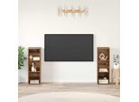 Maison Exclusive - Set Mobile Tv 2 Pezzi Legno Antico 107 X 35 X 37 Cm Materiale Ligneo