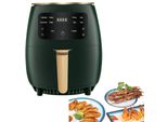 Aiorber Friggitrice Ad Aria Calda Da 4,5L Con Touchscreen, Friggitrice Ad Aria Da 1400W Con 8 Programmi, Aria Calda A 360°, Senza Olio, Timer, Friggitrice Ad Aria Intelligente, Verde