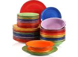 Boleen - Set Di Piatti Colorati - Set Di Piatti Per 12 Persone - 36 Pezzi - Piatti Per La Cena - Piatti Per Il Dessert - Piatti Per La Zuppa - Piatti - Set Di Piatti - Set Di Stoviglie